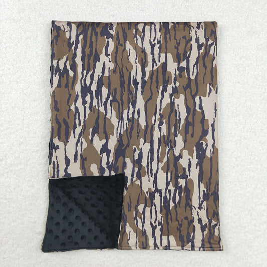 Best Sell RTS Dark Green Baby Toddler Bottomland Camo Minky Blankets Soft Plush Blanket for Children Cozy Cuddly Faux Fur Throw Blanket