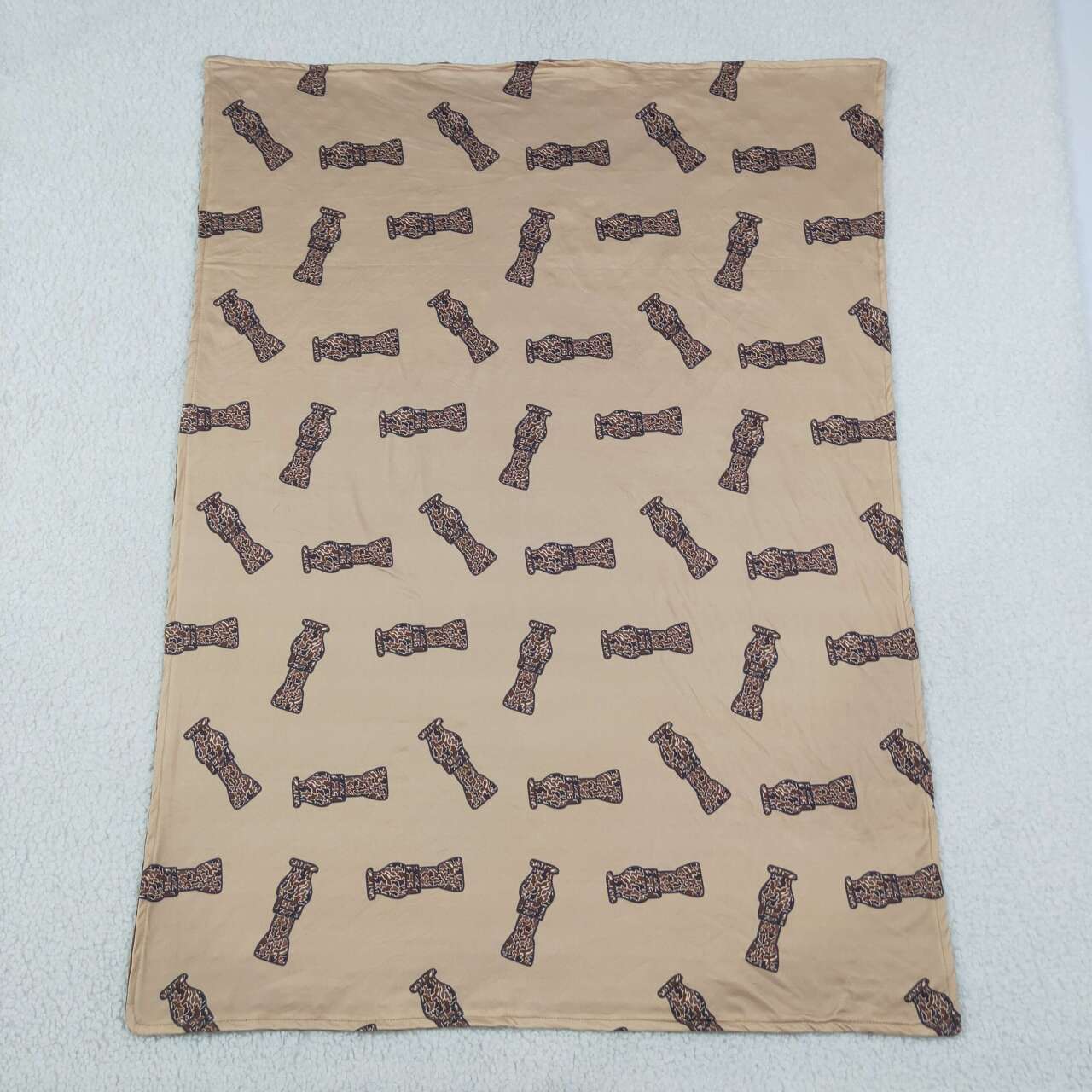 NEW RTS NO MOQ Blankets BL0165 Baby Kids Hunting Duck Call Brown Blanket