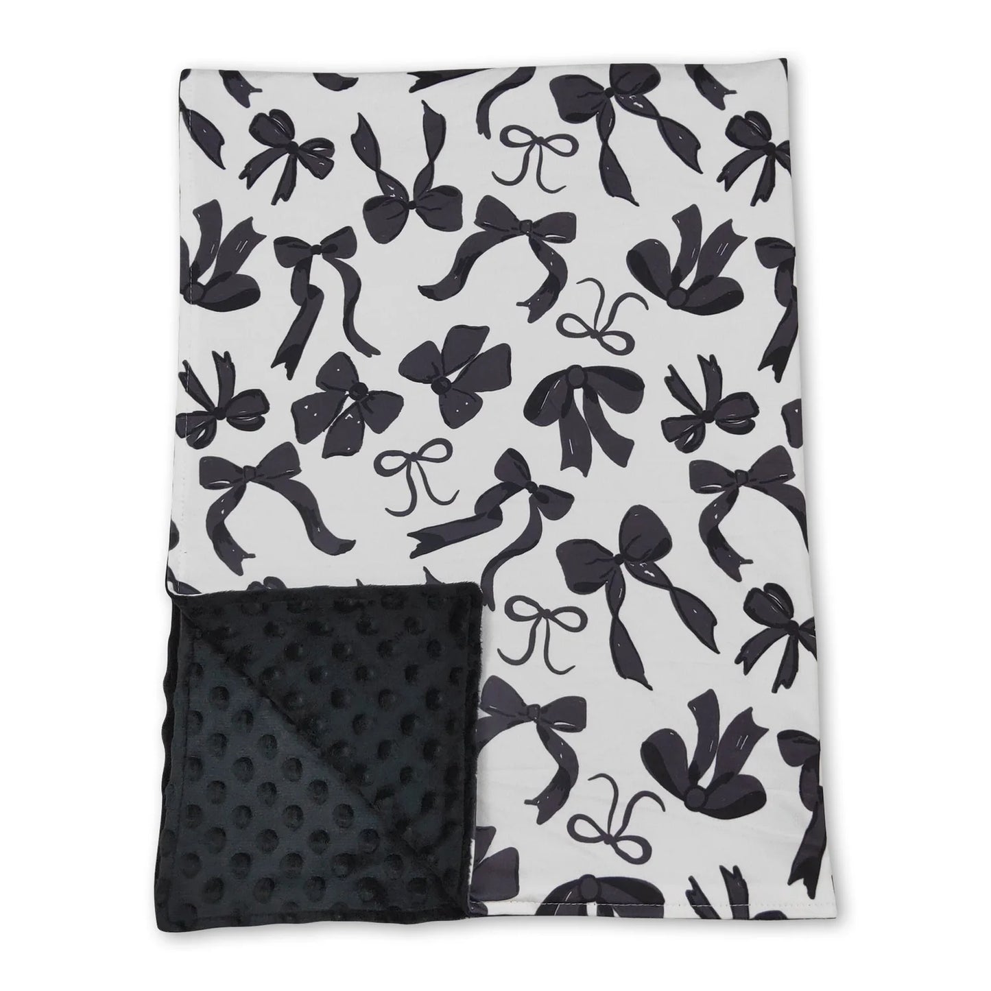 RTS NO MOQ Sibling milk silk Baby Girls Cute Colorful Bow Print Blankets