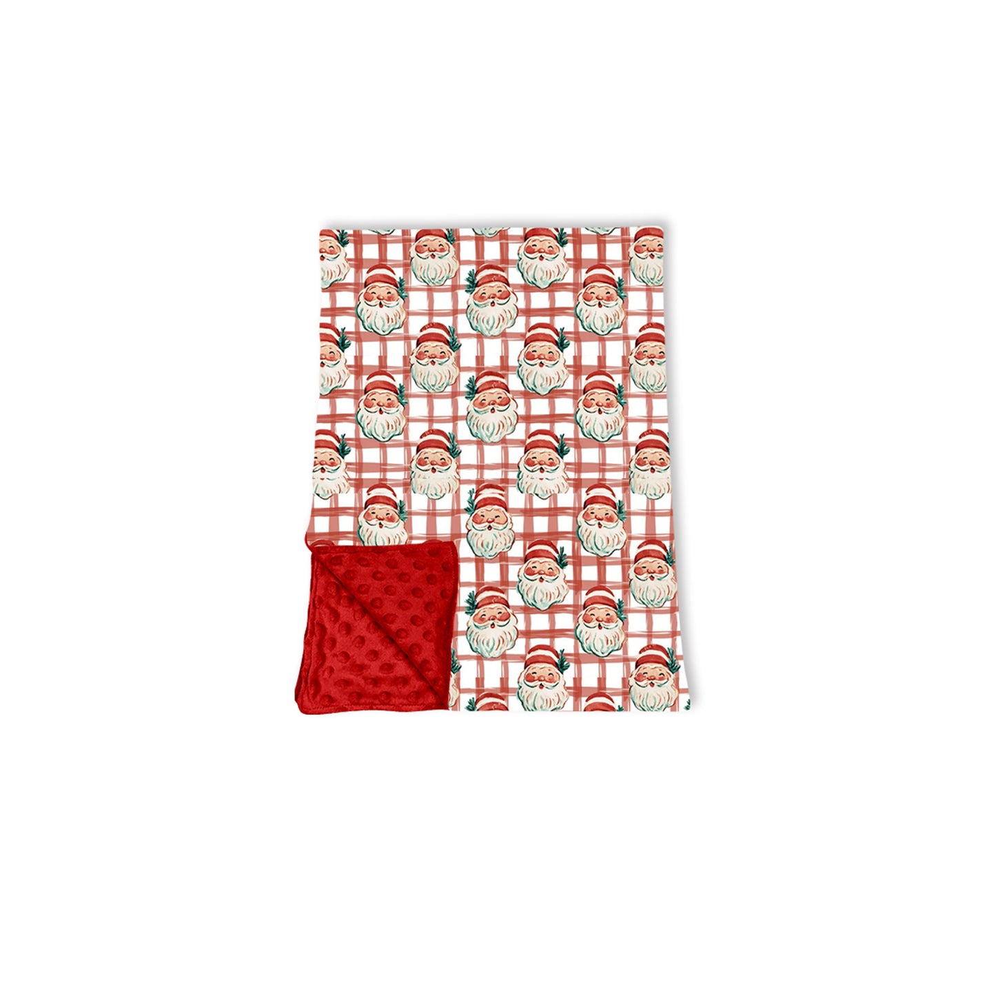 (Preorder new) No moq Kids Santa Claus Checked Print Long Sleeve Top Pant Christmas Pajama Set Dress Blankets Adult Pants