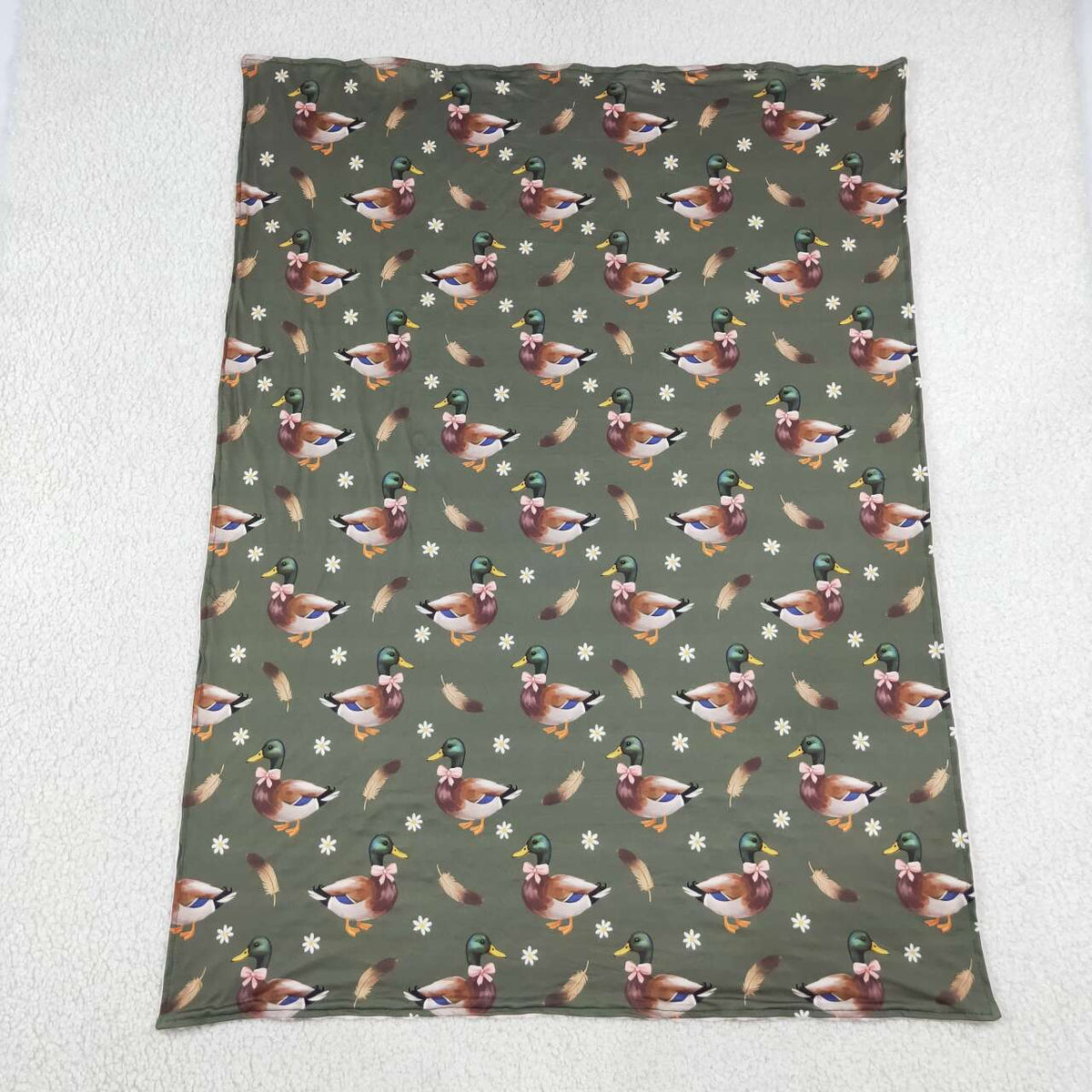 NEW RTS NO MOQ Blankets BL0283 Baby Kids Flowers Ducks Hunting Blanket