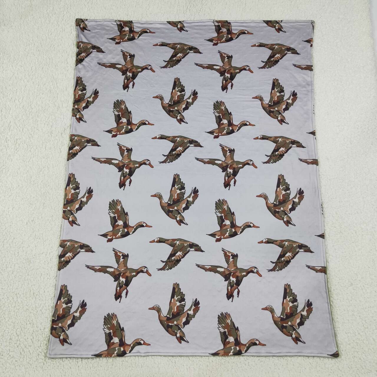 NEW RTS NO MOQ Blankets BL0288 Baby Kids Camo Ducks Hunting Blanket