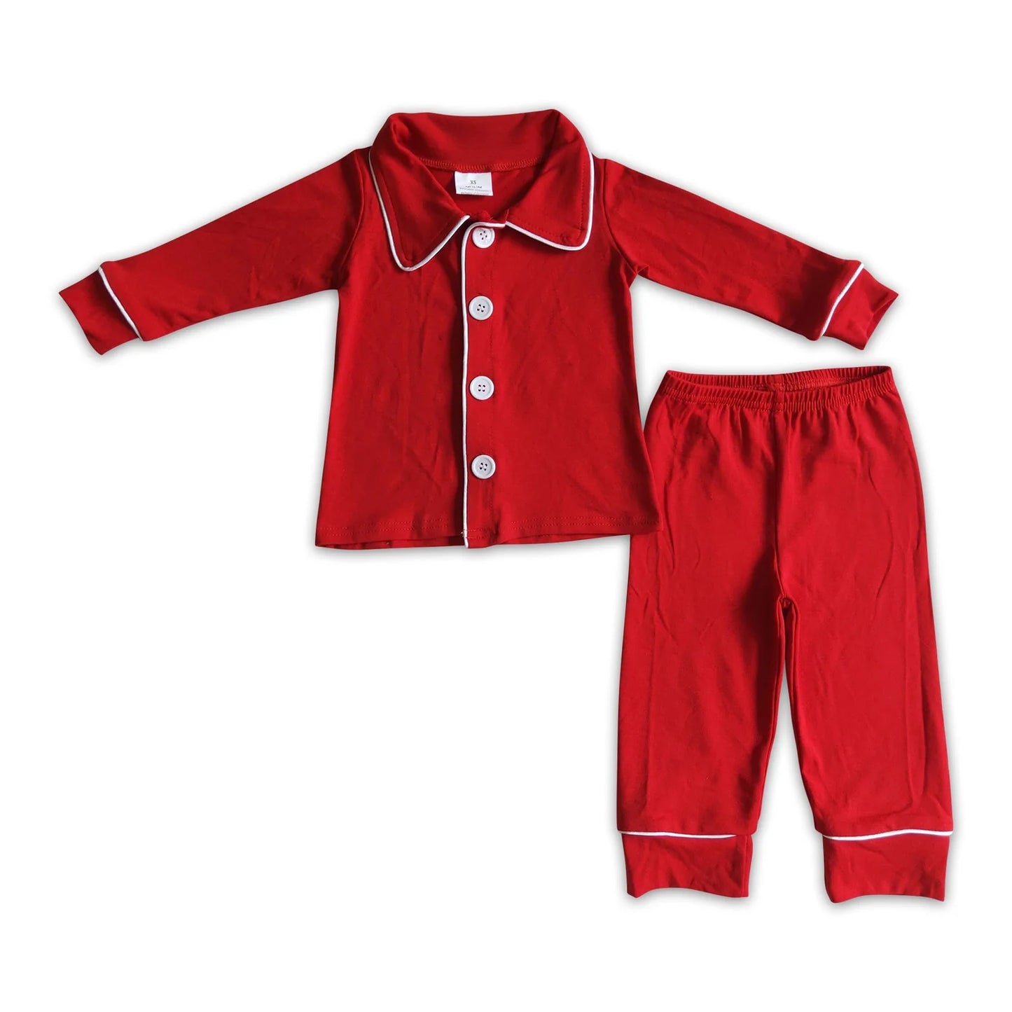 RTS NO MOQ Sibling milk silk Adult And Kids Christmas Santa Red Color Print Pocket Top Pajamas Sets Rompers Sleepwear Outfit