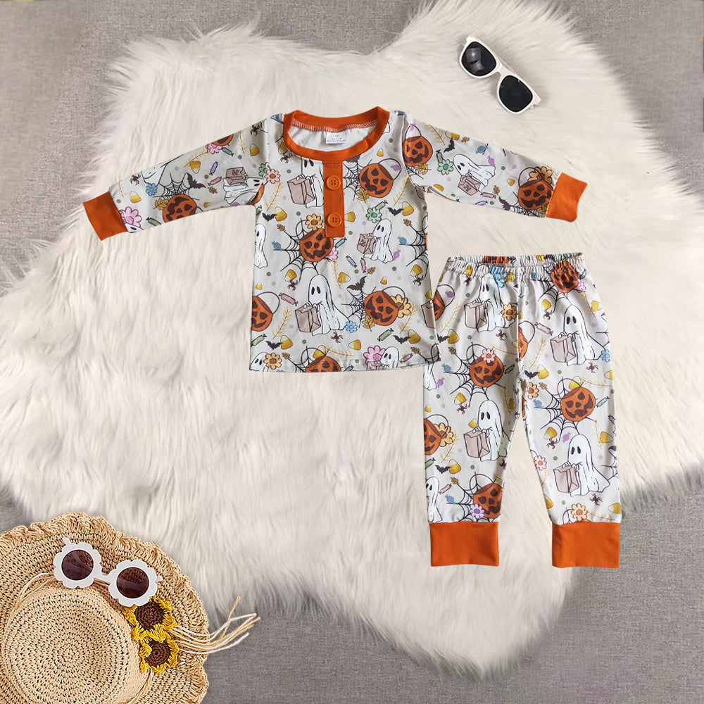 RTS NO MOQ Sibling baby girls boys clothes halloween long-sleeved trousers suits