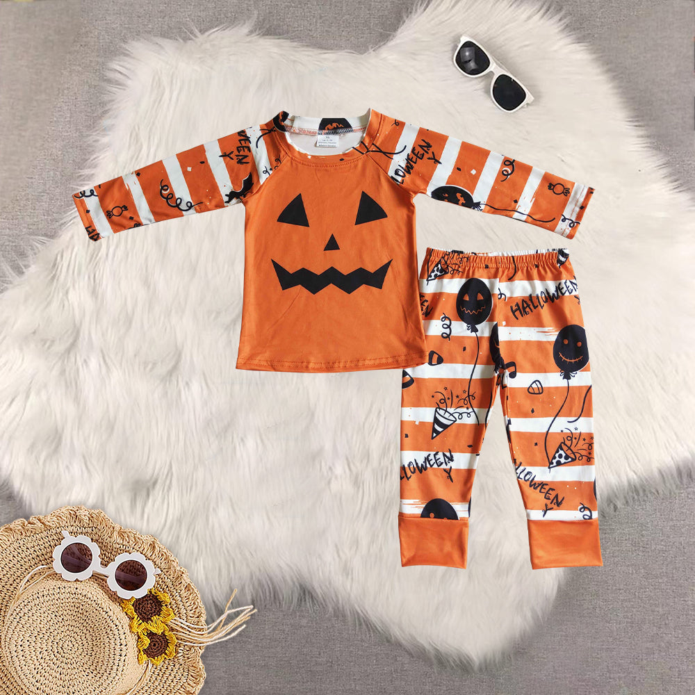 Sibling RTS NO MOQ Adult baby Girls adult halloween long sleeve pants sets and kids sets