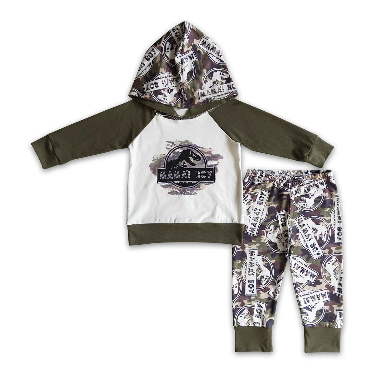 RTS NO MOQ Sibling Baby boy clothes hooded Long Sleeve Pants Set and top