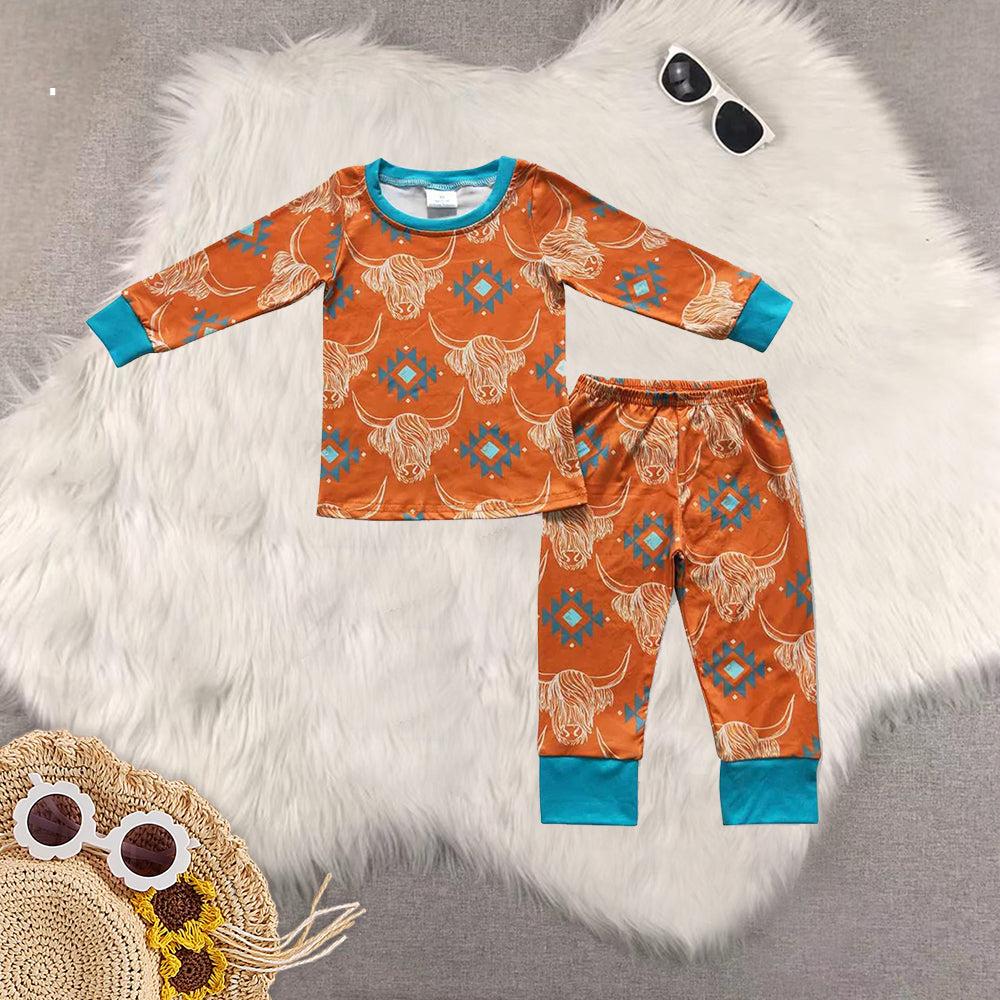 RTS NO MOQ Sibling Baby girls clothes alpine long-sleeved trousers suits