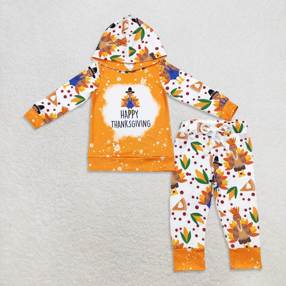 RTS Sibling baby boy clothes hooded long Sleeve pants sets