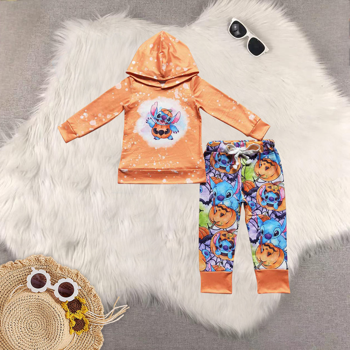 RTS NO MOQ Sibling baby girls baby boys clothes halloween long-sleeved trousers suit & dress