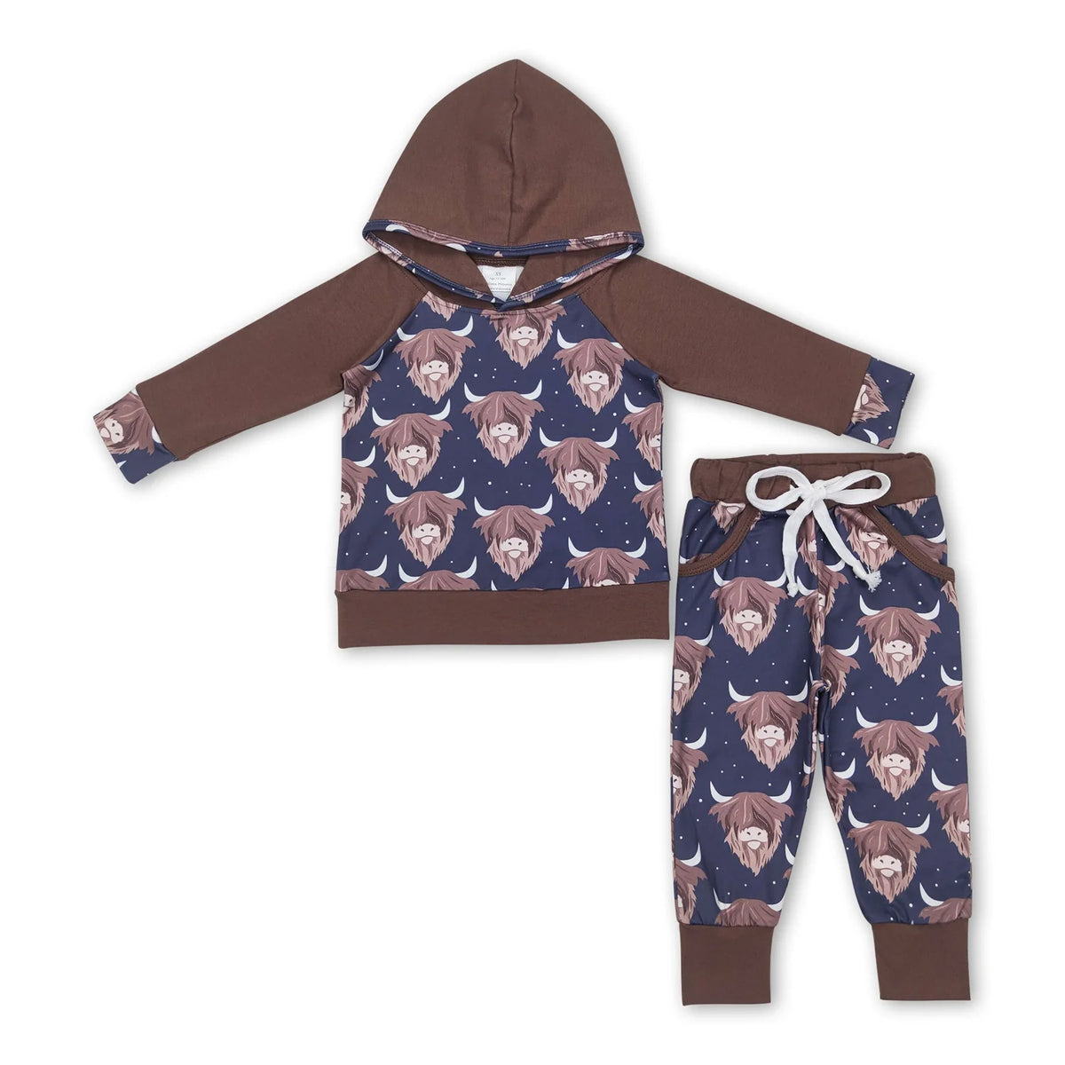 RTS NO MOQ Sibling baby boy clothes hooded long sleeve Clothes Sets