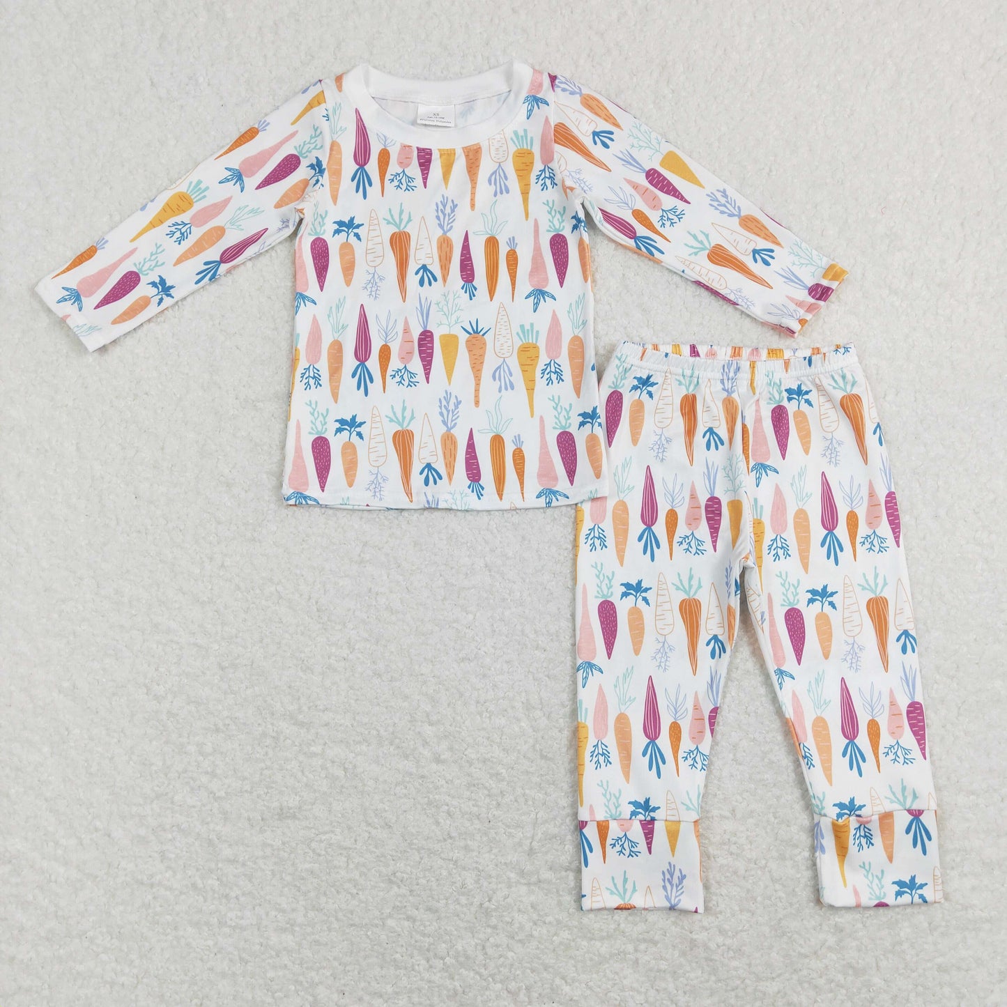 RTS NO MOQ（In Stock) Carrot white long sleeve trousers suit