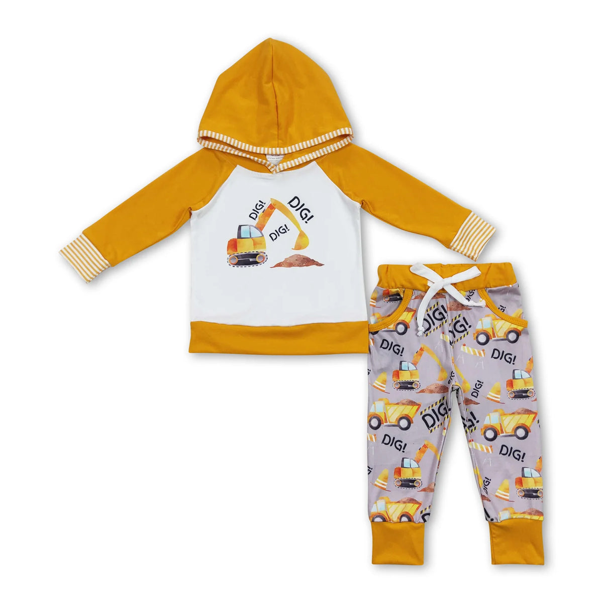RTS NO MOQ Sibling Baby boy clothes love long-sleeved trousers suits and top