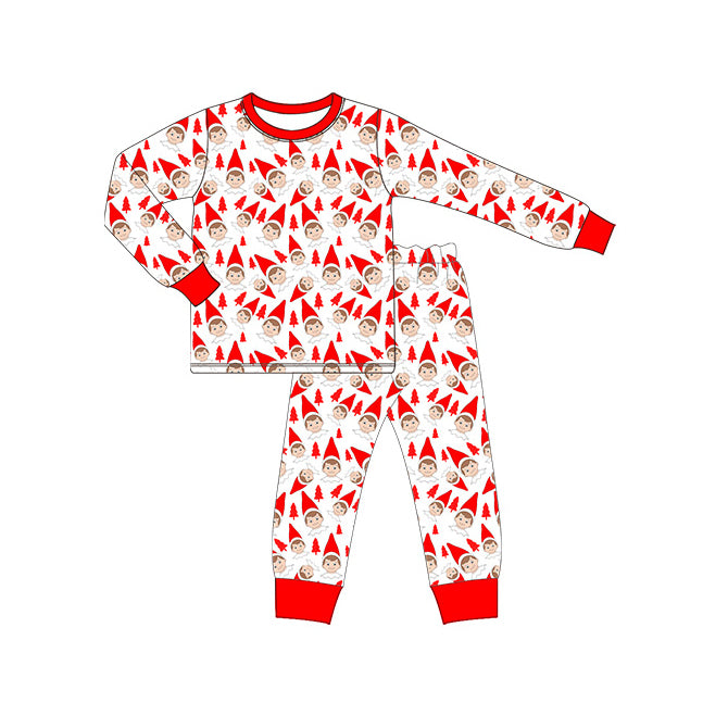 no moqBLP0558 Santa Claus Long Sleeve Long Pants Pajama Set