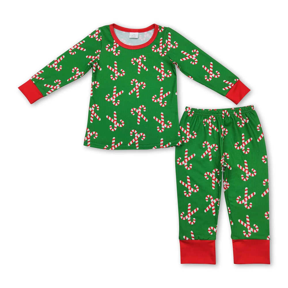 RTS NO MOQ Sibling milk silk Baby Boys Cute Festive Christmas Tree Cake Bamboo Long Sleeve Shirt Pants Outfits