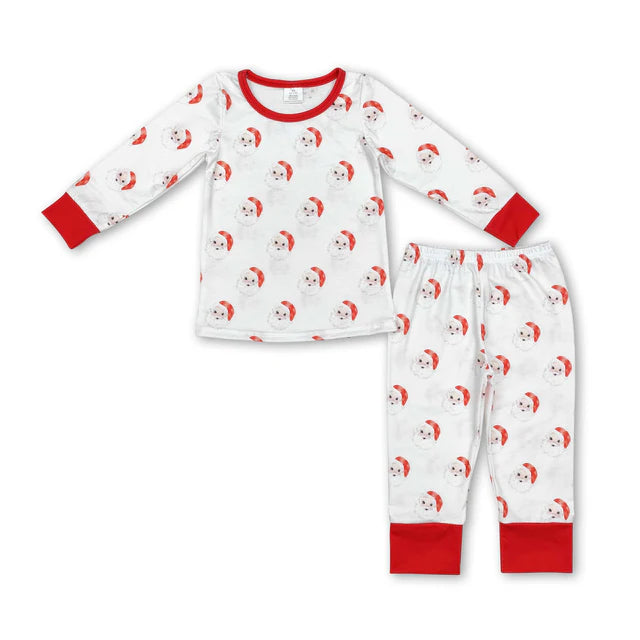RTS NO MOQ Sibling milk silk Baby Boys Cute Christmas Tree And Star Long Sleeve Two Piece Bamboo Sleepwear Outfit