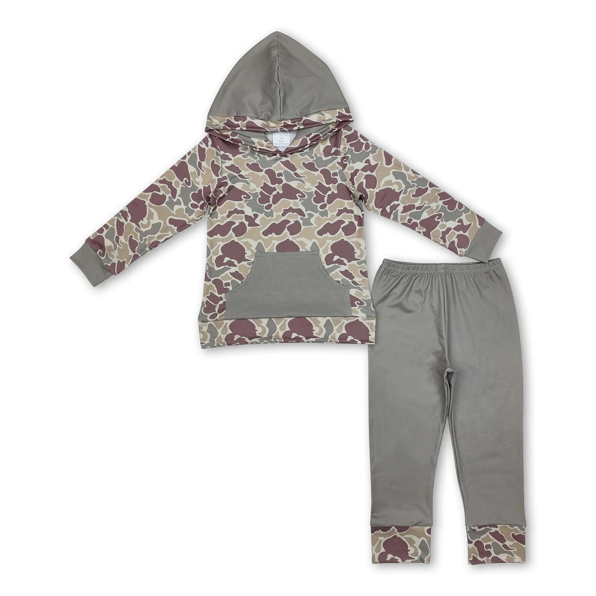 RTS NO MOQ Sibling Baby Boys clothes Camo Hooded Top Pants Clothes Sets