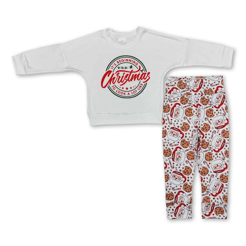 RTS NO MOQ Sibling milk silk Baby Boys Cute Embroidery Santa Green Pocket Top Striped Leggings Christmas Clothes Sets