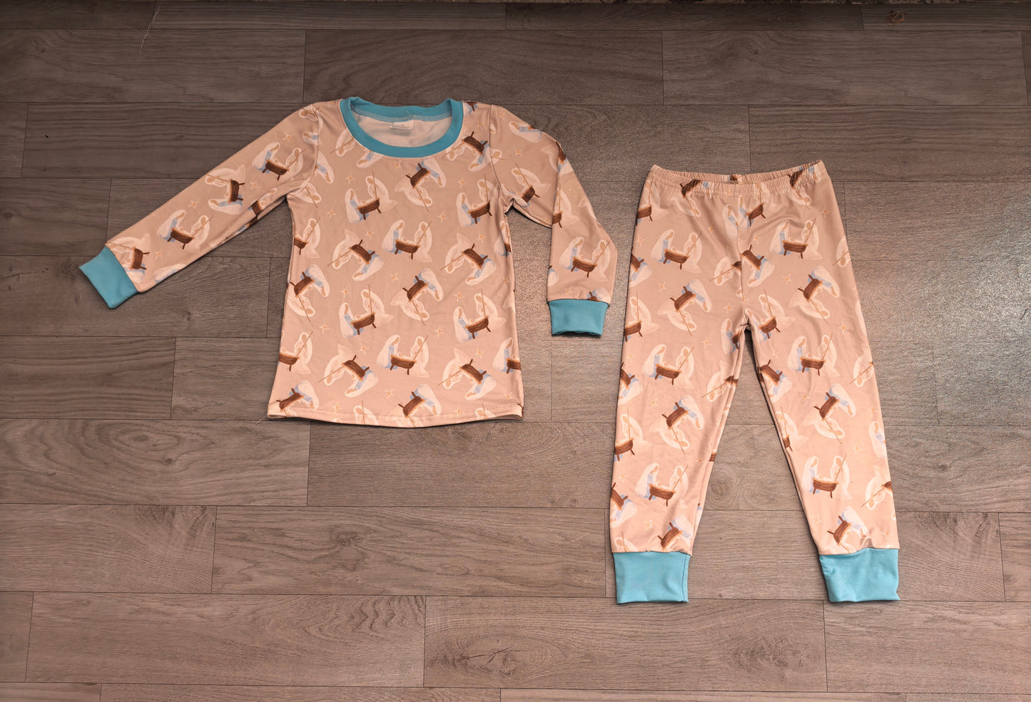 (Sample) No moq milk silk BLP1535 Baby Boys Long Sleeve Top Pant Pajamas Christmas Sets
