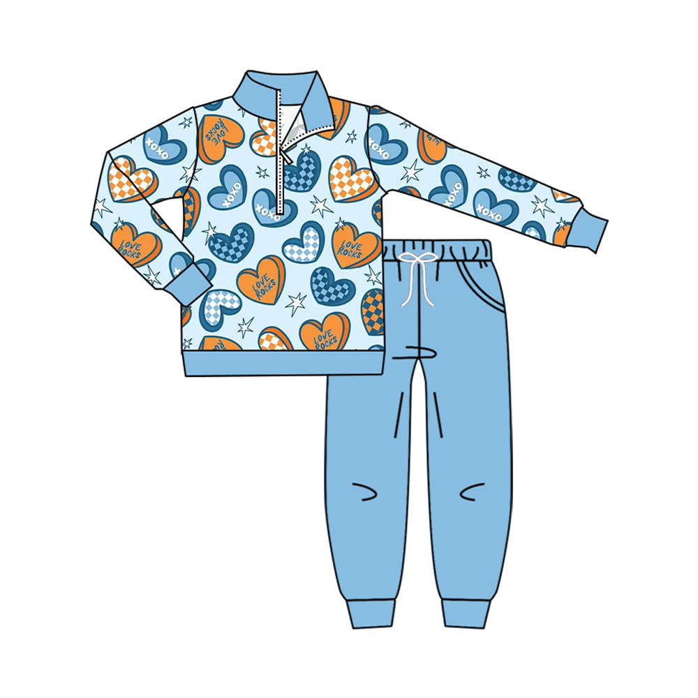 (Preorder new) No moq Baby Kids Retro Heart Checkered Print Outfit Baby Hooded Romper