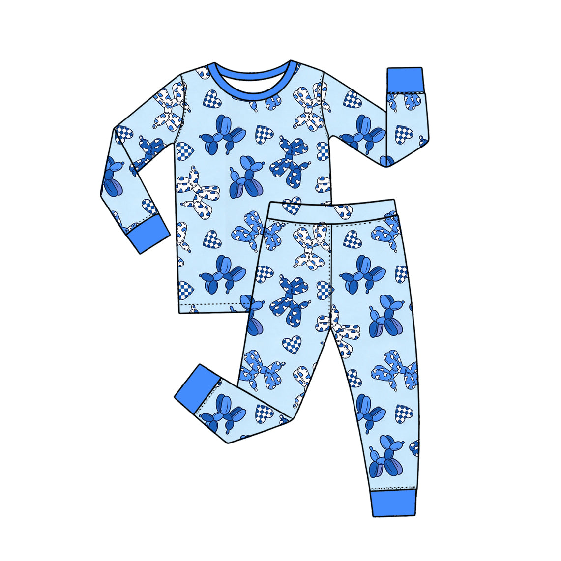 (Preorder new) No moq Baby Boys And Girls Cute Bow Print Long Sleeve Pajama Set And Zipper Romper