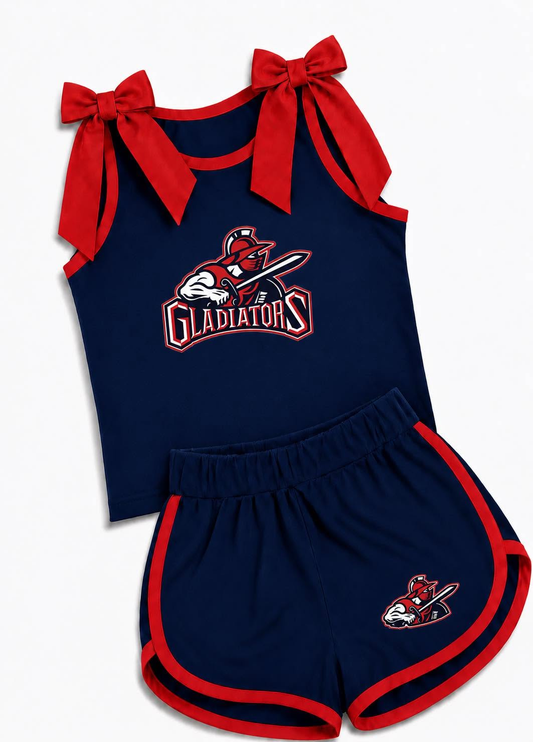 custom moq 5 mix size BM04 Baby Girls Bow Sleeveless Black Top Shorts Outfit Set