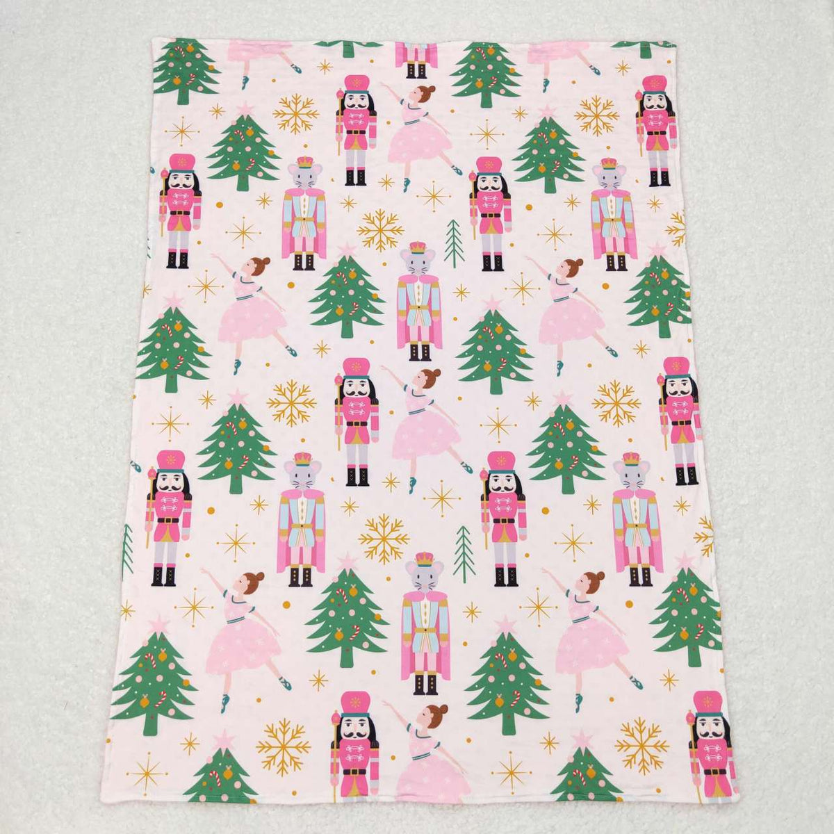 BL0086 kids Pink and White Baby Blanket