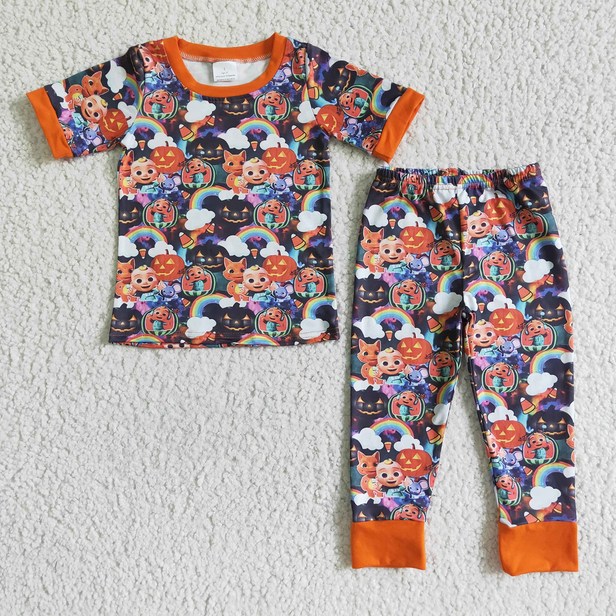BSPO0009 Boys Halloween short-sleeved and long-pants suit