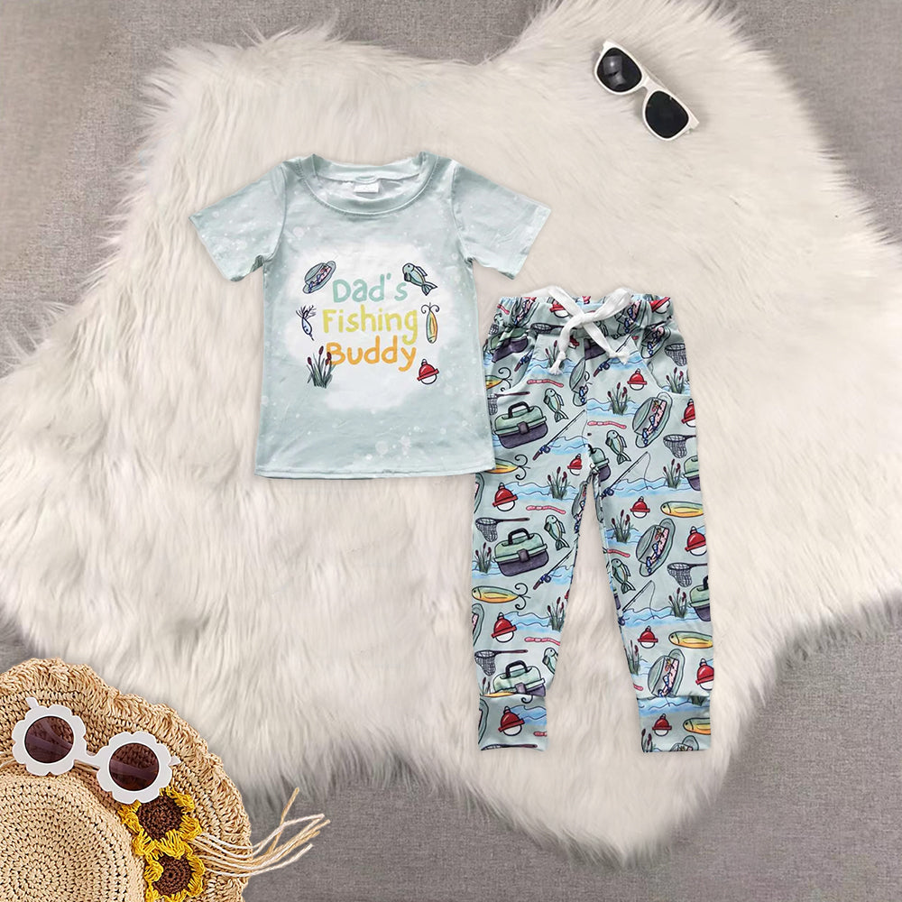 RTS NO MOQ Baby Boys Pocket Short Sleeve Top Camouflage Pants Set