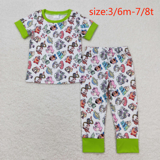 Cute Clothes BSPO0321 Baby Boys Green Shirts Pants Pajamas Clothes Sets