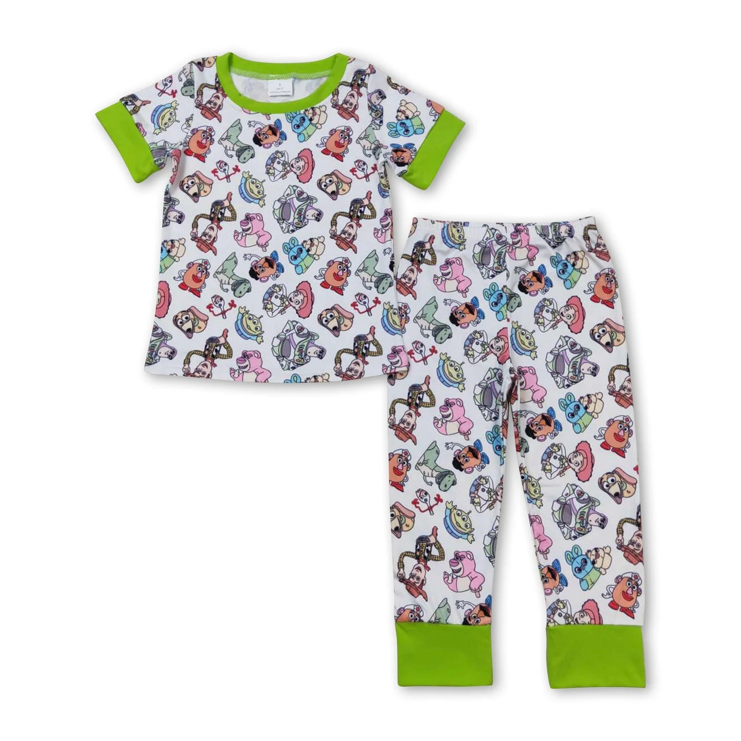 RTS NO MOQ Sibling milk silk Cute Clothes Baby Boys Short Sleeve Top and Pants Clothing Set