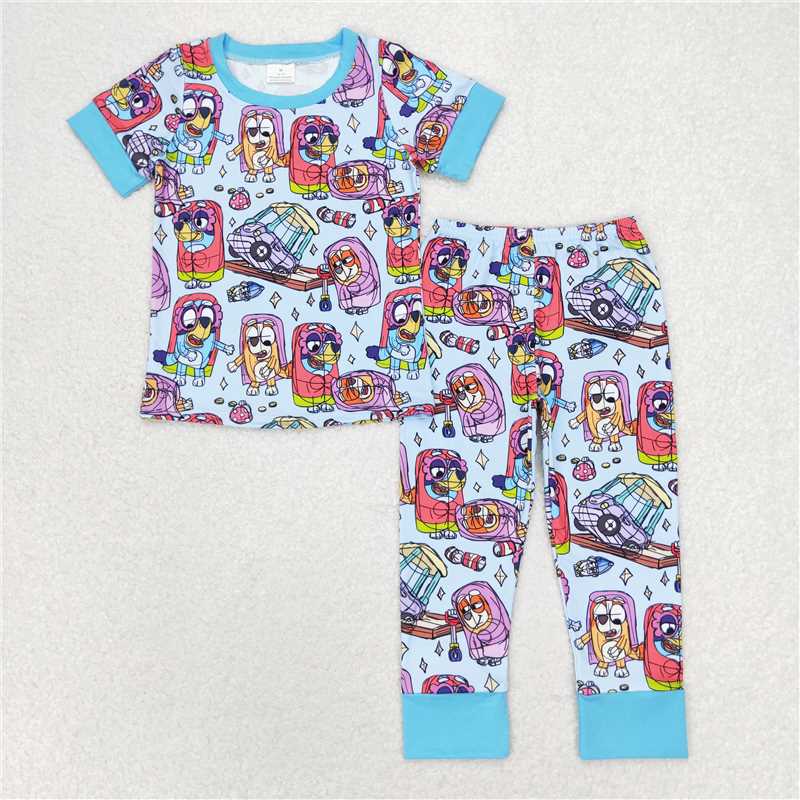 RTS NO MOQ Sibling Baby Boys Easter Dog Carrots Shirts Pants Pajamas Clothes Sets