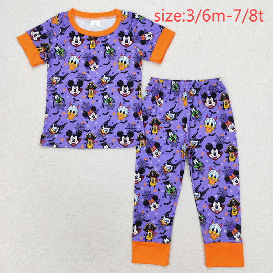 Cute Clothes  BSPO0434 Baby Boys Halloween Purple Top Pants Pajamas Clothes Sets