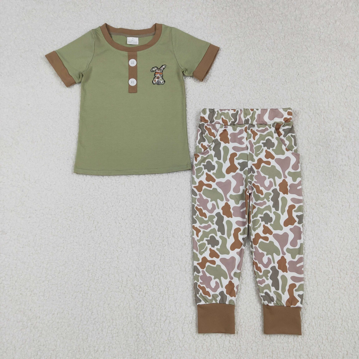 RTS NO MOQ Sibling baby girl boy clothes embroidery easter short-Sleeve rompers and sets and dress