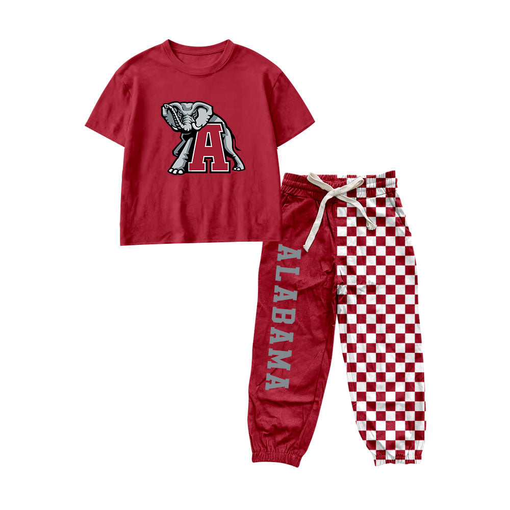 (Preorder new) No moq Baby Boys Short Sleeve Top Plaid Trousers Set