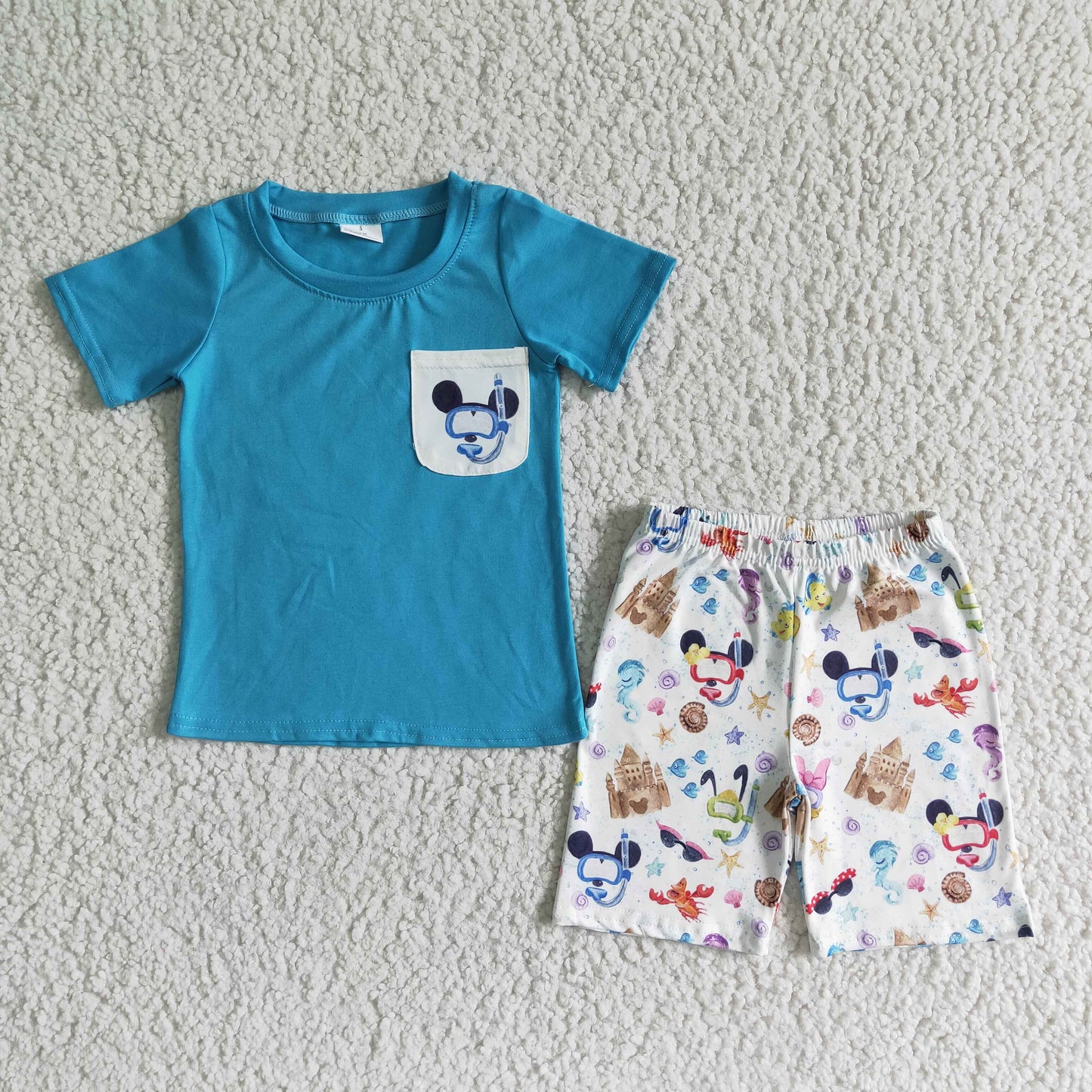 Cute Clothes BSSO0038 Baby Boy Casual Pocket Two Piece Shorts Sets