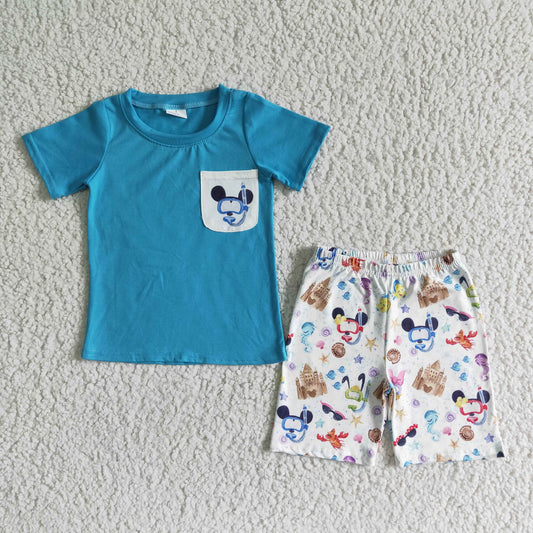 Cute Clothes BSSO0038 Baby Boy Casual Pocket Two Piece Shorts Sets