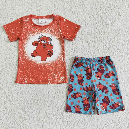 Cute Clothes BSSO0045 Little Boy Summer Fashion Red Shorts Sets