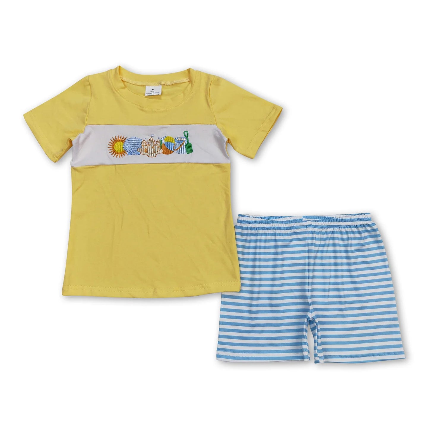 RTS NO MOQ Sibling milk silk Baby Girl Boys Beach Summer Top Shorts Two Piece Set Dress Rompers