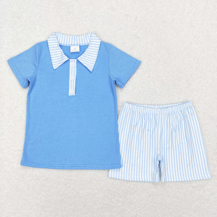 RTS NO MOQ Sibling baby boys Clothes short sleeve shorts Sets
