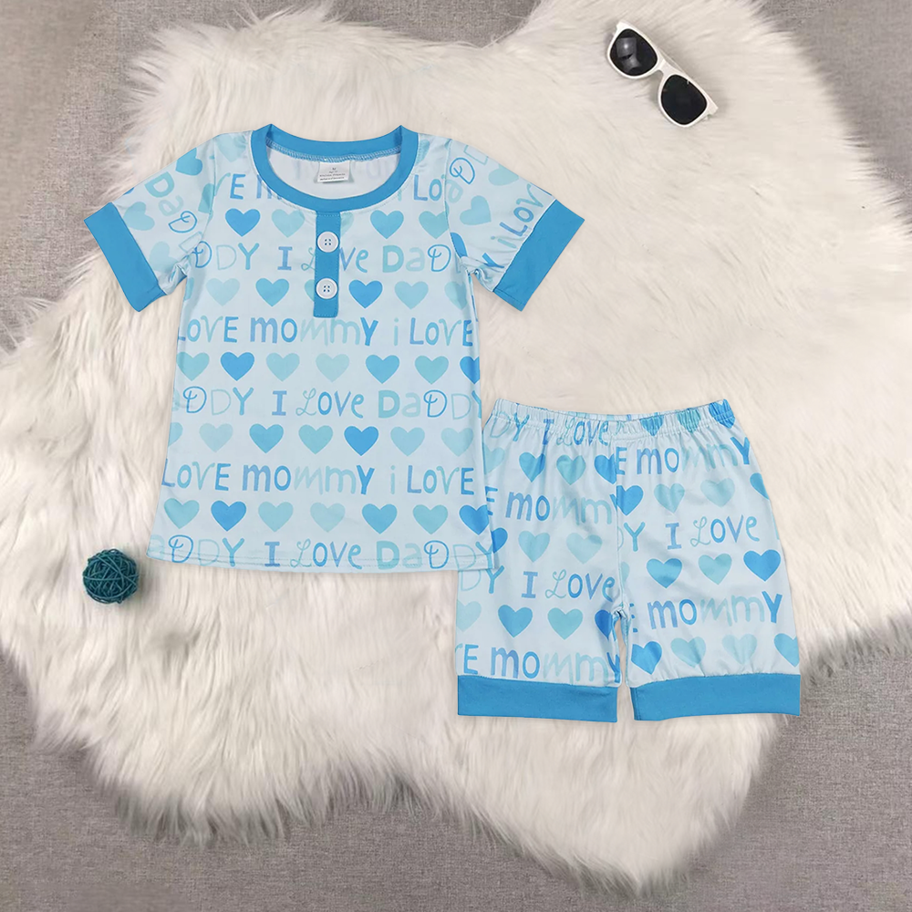 RTS NO MOQ baby girls Clothes birthday short sleeve shorts Sets