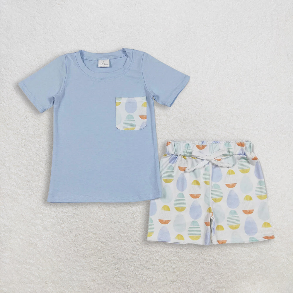 RTS NO MOQ Sibling Boys Baby Girls Easter Spring Shorts Rompers Clothes Sets