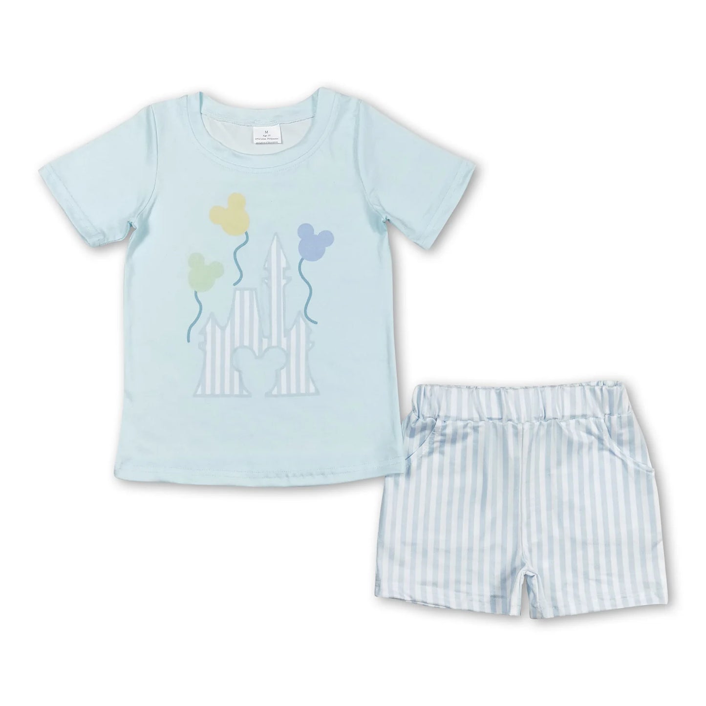 RTS NO MOQ Sibling milk silk Cute Clothes Baby Girls And Boys Short Sleeve Shirt Shorts Set Dress