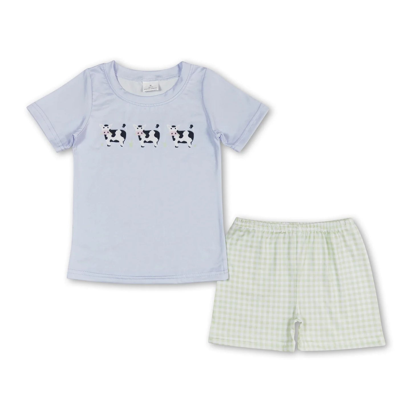 RTS NO MOQ Sibling milk silk Baby Girls And Boys Western Cow Print Sibling Outfits Dresses And Rompers