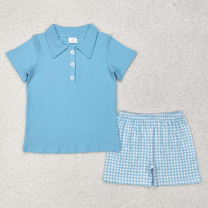 RTS NO MOQ Sibling baby boys Clothes short sleeve shorts Sets