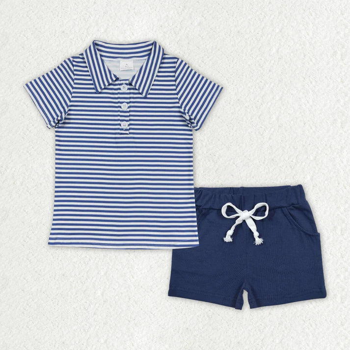 RTS NO MOQ Sibling baby boys Clothes short sleeve shorts Sets