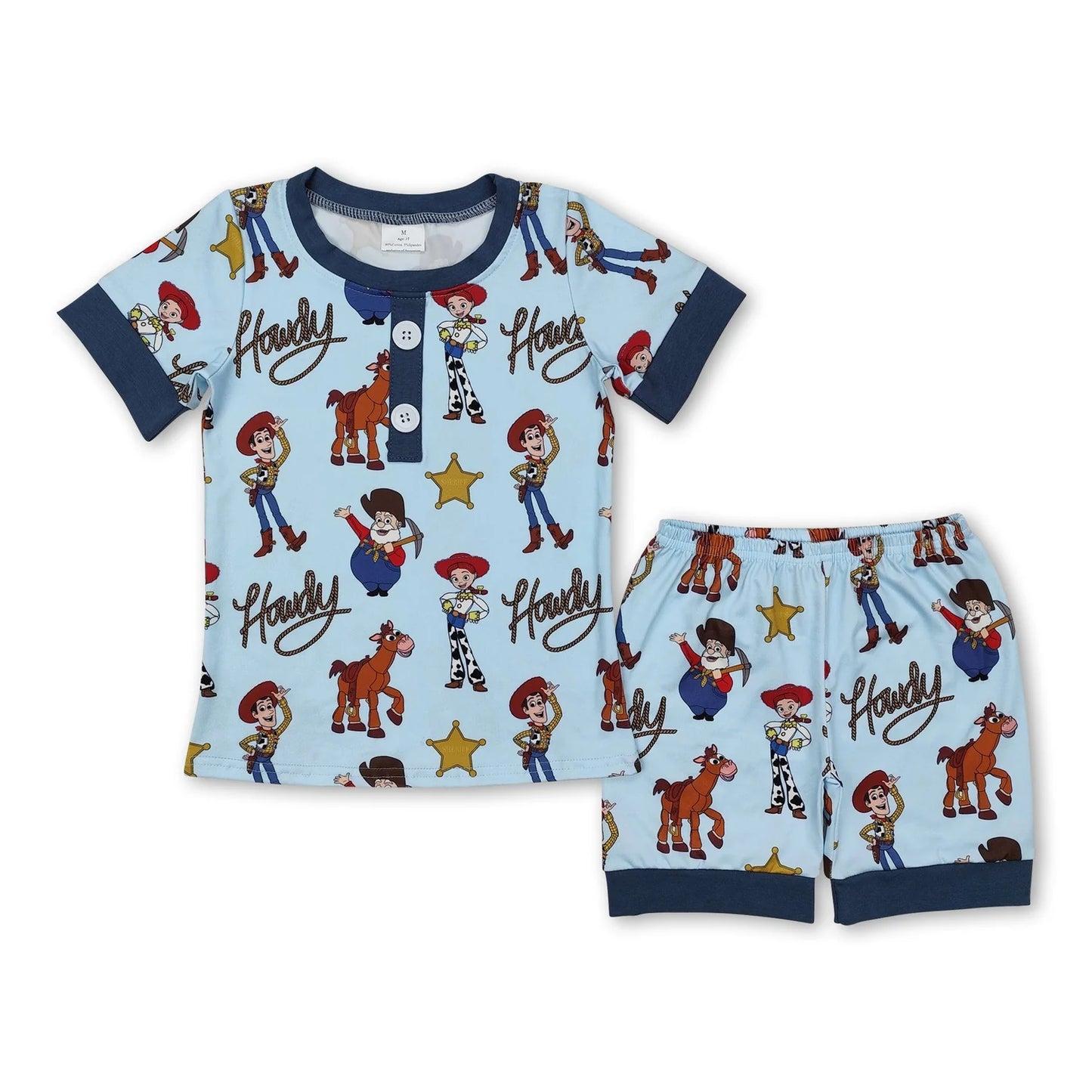 RTS NO MOQ Sibling milk silk Cute Clothes Baby Boys Short Sleeve Tee and Shorts Casual Set