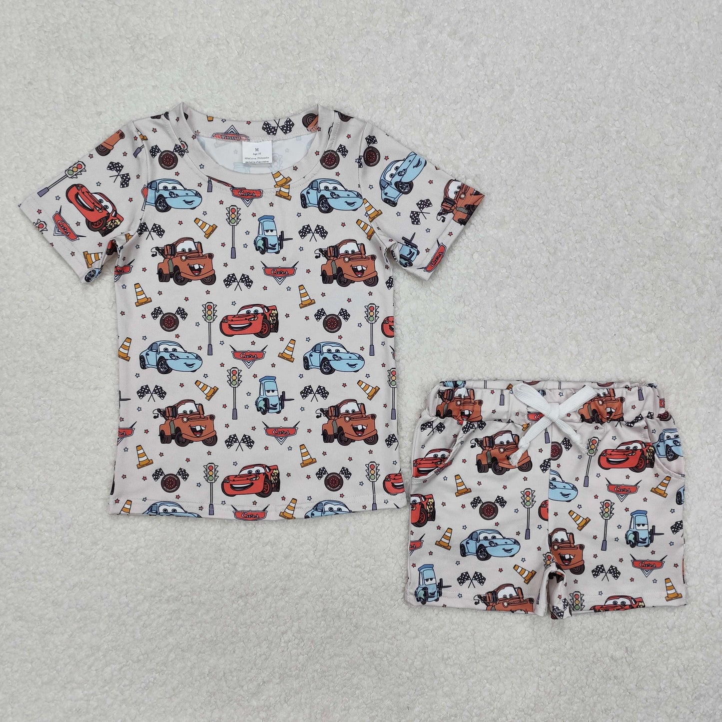 RTS Boys and girls Cars Short Sleeve Shorts sets romper