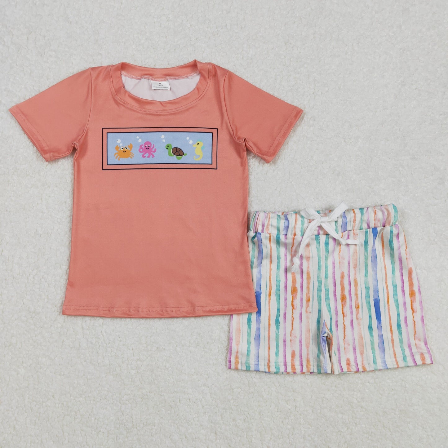 RTS NO MOQ baby Girls Clothes short sleeve shorts Sets