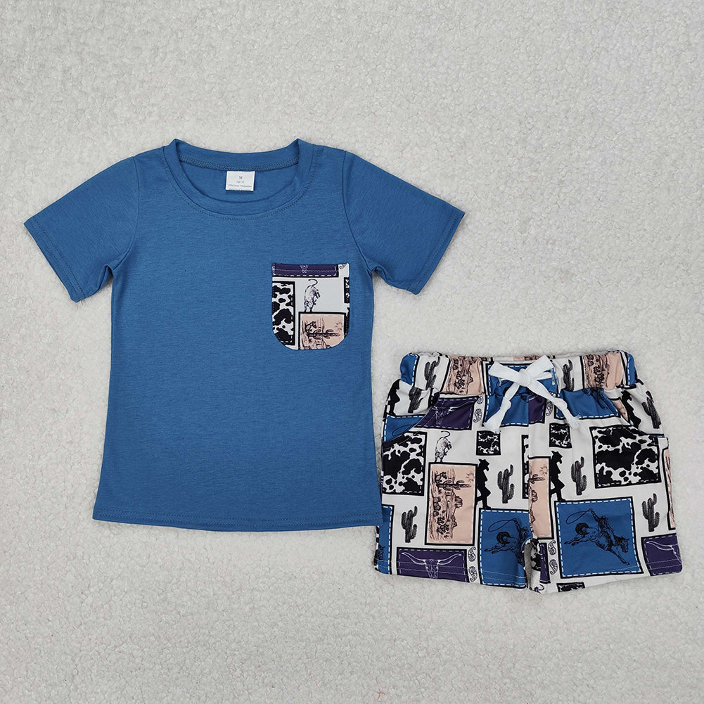 RTS NO MOQ baby Boys short sleeve Clothes Sets and romper