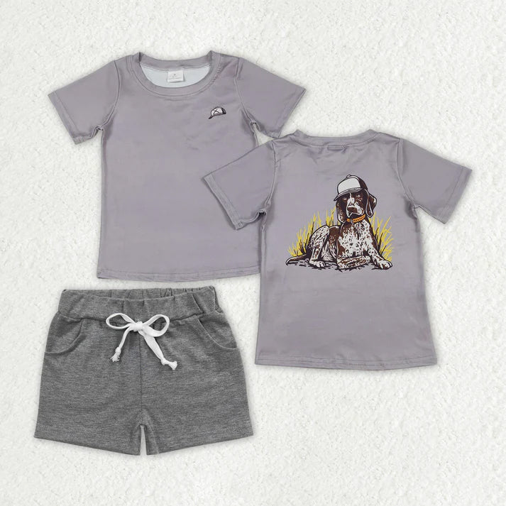 RTS NO MOQ Sibling baby boys Clothes camouflage short sleeve shorts Sets